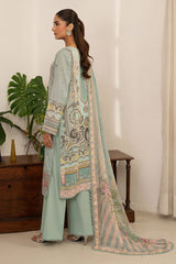 3-PC Unstitched Embroidered Lawn Mashaal By Ramsha | L-1604