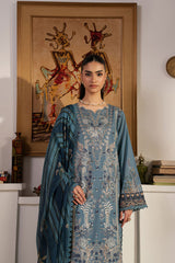 3-PC Unstitched Embroidered Lawn Mashaal By Ramsha | L-1601