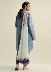 3-PC Unstitched Digital Printed Chiffon Coco By Zara Shahjahan | Willow-10B