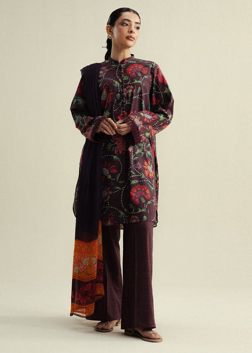 3-PC Unstitched Digital Printed Chiffon Coco By Zara Shahjahan | Meadow-1A