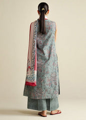 3-PC Unstitched Digital Printed Chiffon Coco By Zara Shahjahan | Daisy-8A
