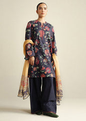 3-PC Unstitched Digital Printed Chiffon Coco By Zara Shahjahan | Meadow-D1B