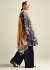 3-PC Unstitched Digital Printed Chiffon Coco By Zara Shahjahan | Meadow-D1B