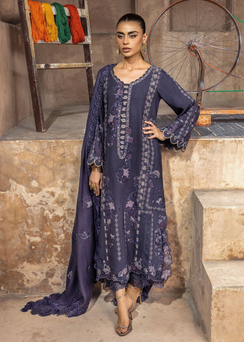 3-PC Unstitched Embroidered Karandi By Saira Shakira | LILA 1-B