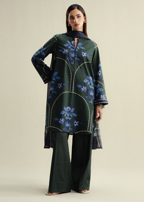 3-PC Unstitched Digital Printed Chiffon Coco By Zara Shahjahan | Loom-3B