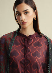 3-PC Unstitched Digital Printed Chiffon Coco By Zara Shahjahan | Rove-D6B