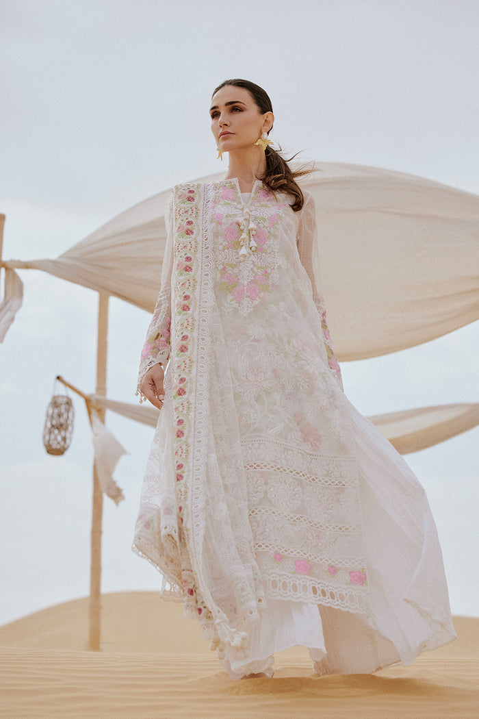 3-PC Unstitched Embroidered Luxury Lawn By Saira Rizwan | IZEL