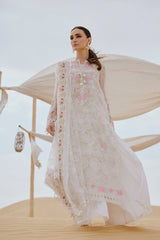 3-PC Unstitched Embroidered Luxury Lawn By Saira Rizwan | IZEL