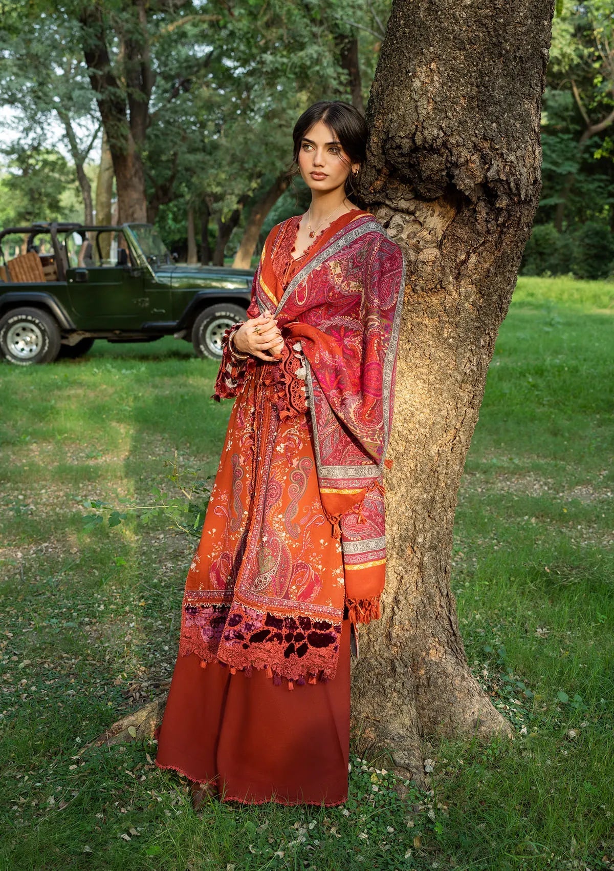 3Pc DIGITAL PRINTED SLUB KHADDAR Unstitched Suit WANDER By Elaf Premium
