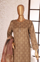 PCD 405 Olive | 3PC Stitched Printed Co Ords Lawn Kaavish By HZ Textiles