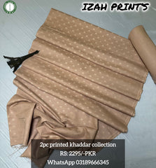 Izah Prints - 2Pc Unstitched Ladies Suit - Printed Khaddar Collection