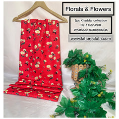 Florals & Flowers | 2Pc Unstitched Ladies Suit - Khaddar Collection