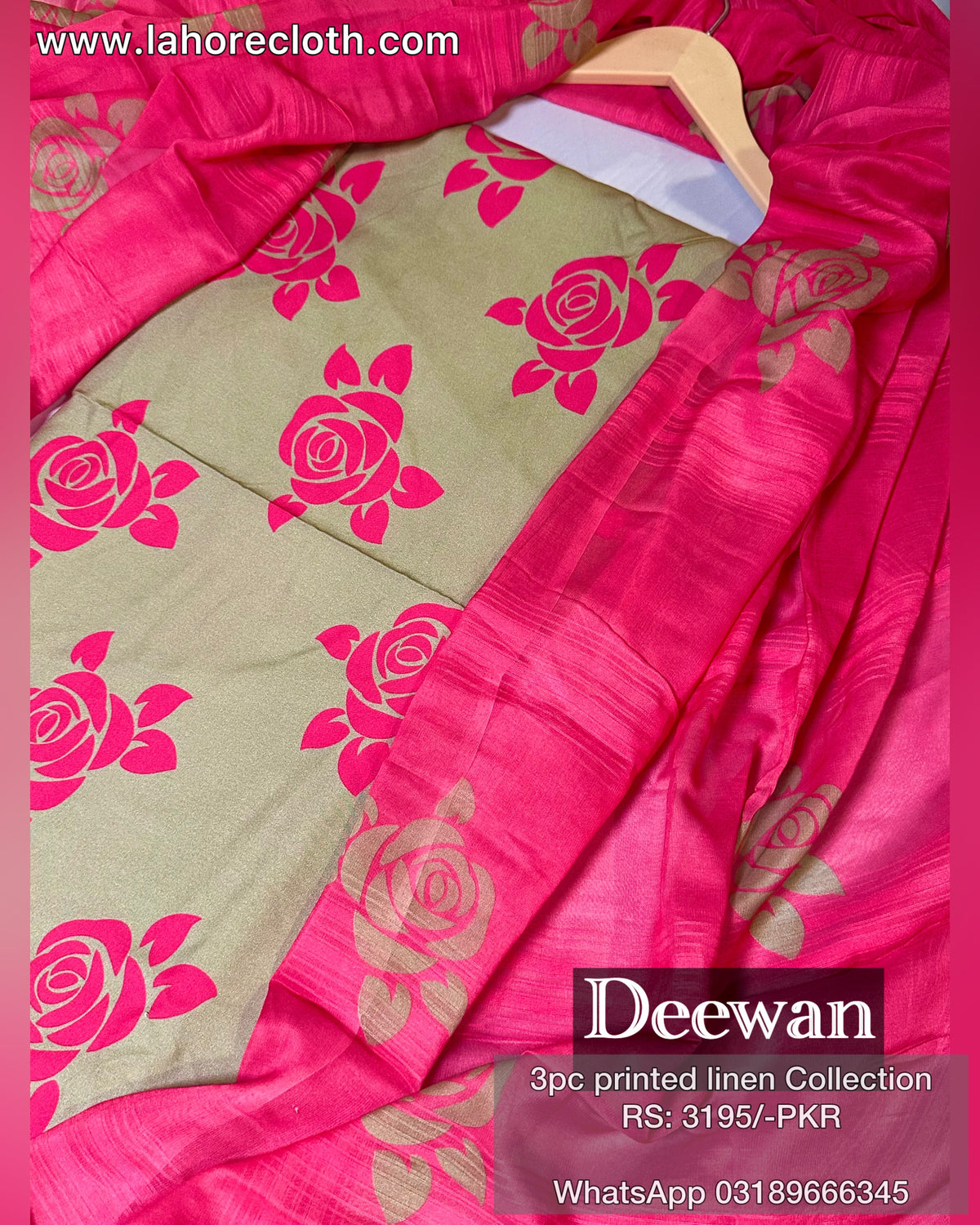 Deewan 3Pc Unstitched Ladies Suit - Printed Linen Collection