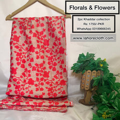 Florals & Flowers | 2Pc Unstitched Ladies Suit - Khaddar Collection