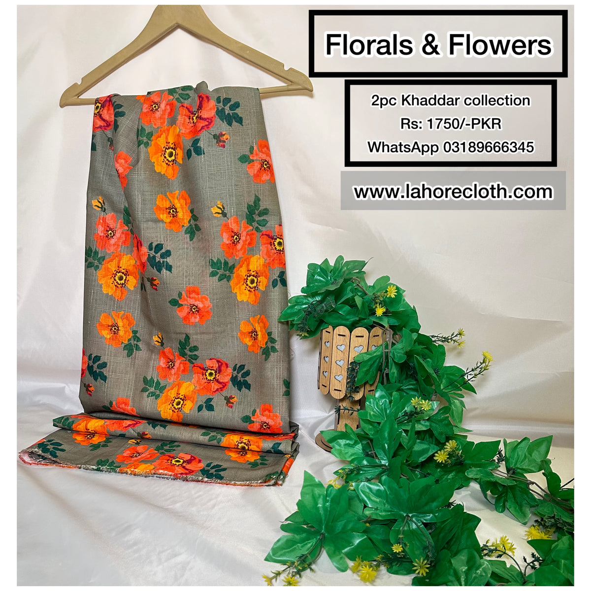 Florals & Flowers | 2Pc Unstitched Ladies Suit - Khaddar Collection