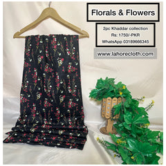 Florals & Flowers | 2Pc Unstitched Ladies Suit - Khaddar Collection