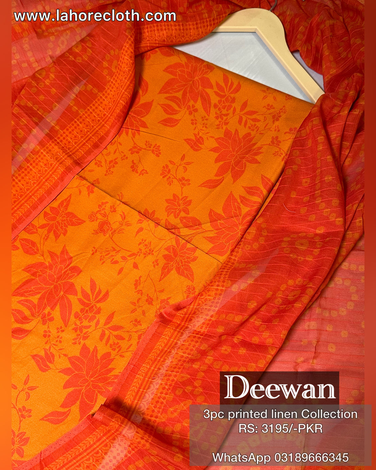 Deewan 3Pc Unstitched Ladies Suit - Printed Linen Collection