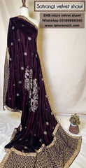 Satrangi - Ladies Shawl - Embroidered Micro Velvet Shawl