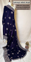 Satrangi - Ladies Shawl - Embroidered Micro Velvet Shawl