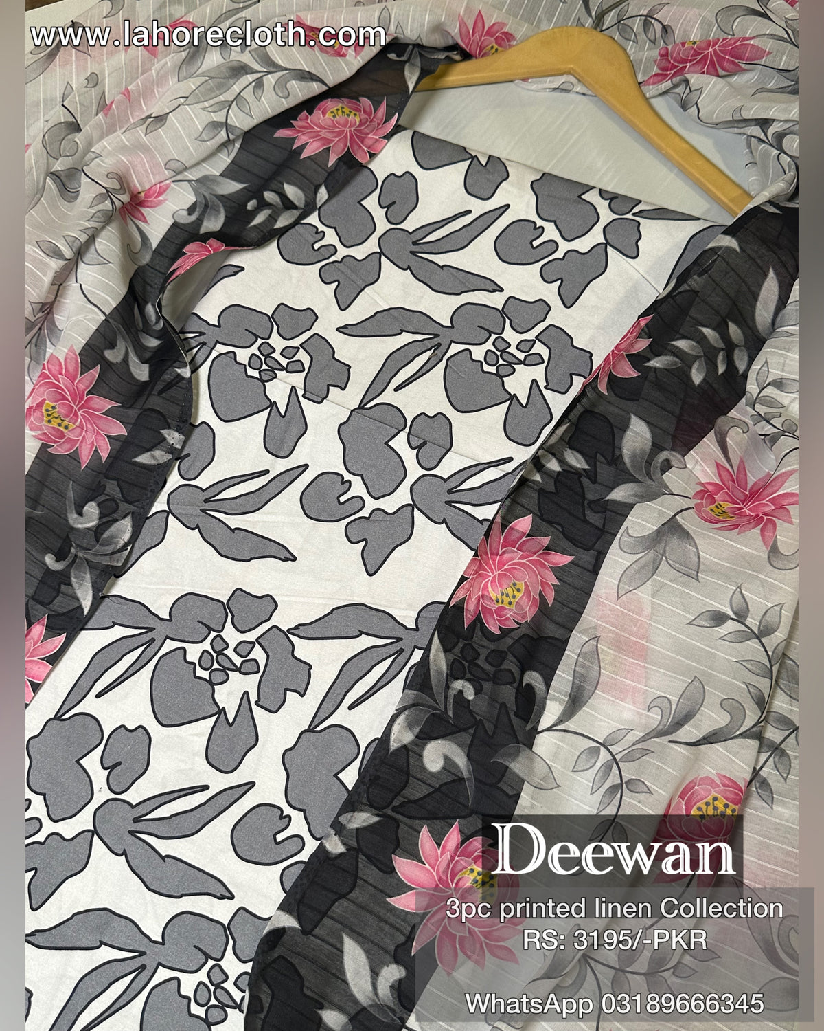 Deewan 3Pc Unstitched Ladies Suit - Printed Linen Collection