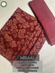 Miraal - 2Pc Unstitched Ladies Suit - Winter Collection