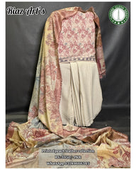 Riaz Arts - 3Pc Unstitched Ladies Suit - Printed Peach Leather Collection