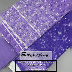 3Pc Unstitched Ladies Suit - Embroidered Khaddar Collection