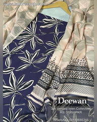 Deewan 3Pc Unstitched Ladies Suit - Printed Linen Collection