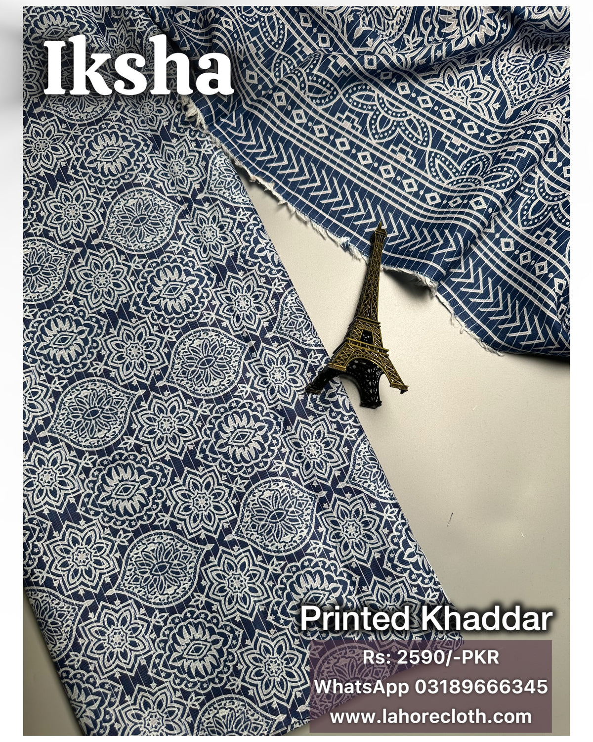 Iksha - 3Pc Unstitched Ladies Suit - Printed Khaddar Collection