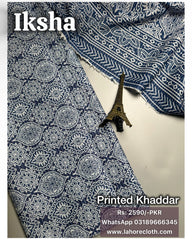 Iksha - 3Pc Unstitched Ladies Suit - Printed Khaddar Collection