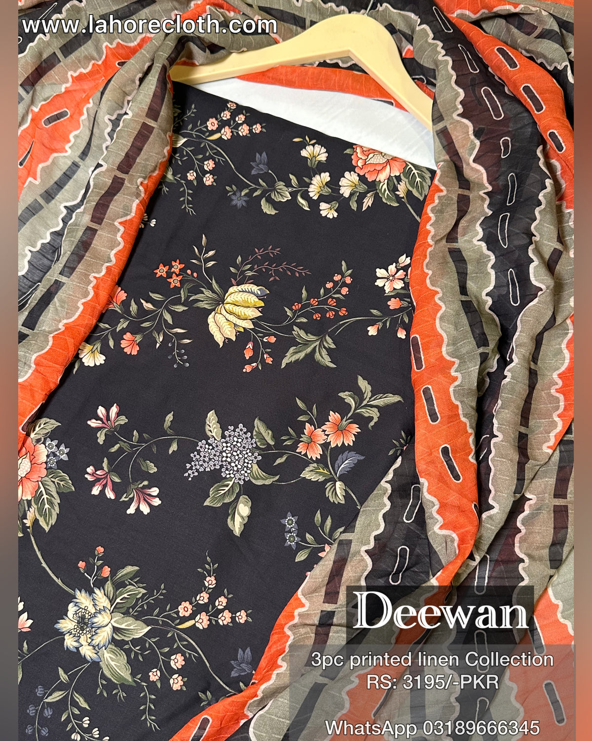 Deewan 3Pc Unstitched Ladies Suit - Printed Linen Collection