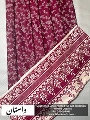 3Pc Unstitched Ladies Suit - Linen Printed Collection Dastaan By Lahore Cloth