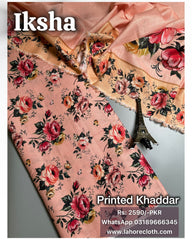 Iksha - 3Pc Unstitched Ladies Suit - Printed Khaddar Collection