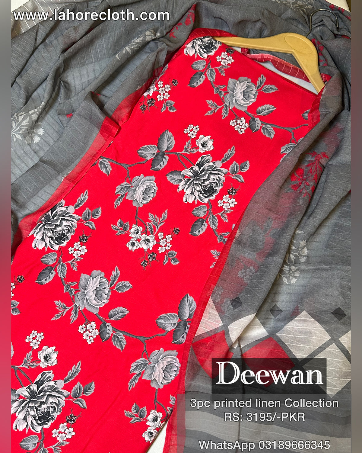 Deewan 3Pc Unstitched Ladies Suit - Printed Linen Collection