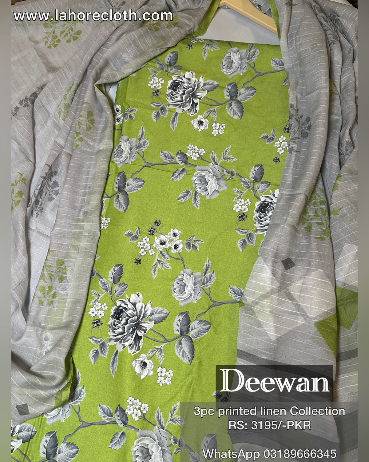 Deewan 3Pc Unstitched Ladies Suit - Printed Linen Collection