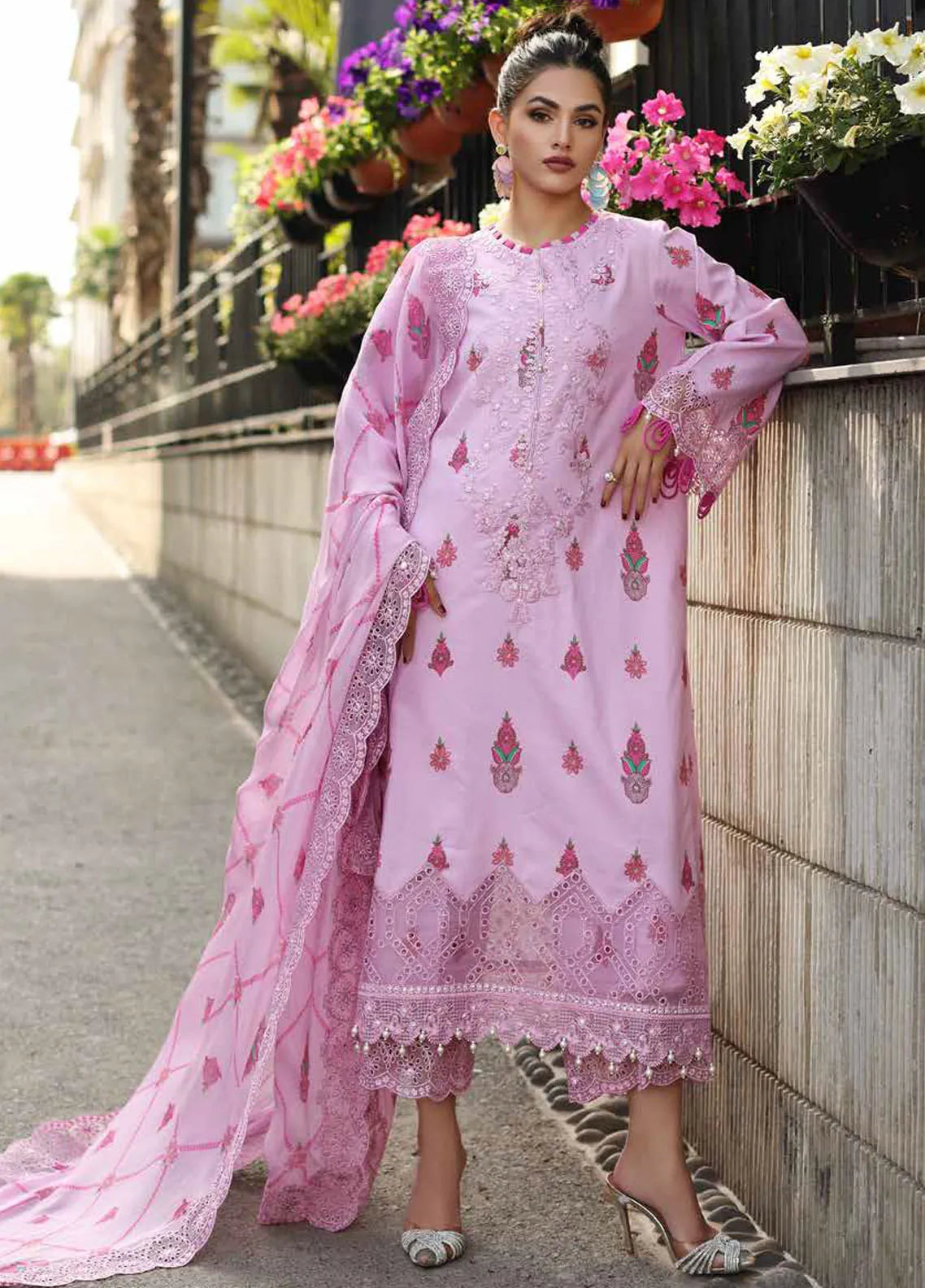 CRB4-09 | 3PC Unstitched Embroidered Lawn Spring Collection Rang-E-Bahar By Charizma