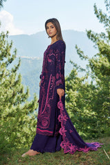 3-PC Unstitched Karandi Embroidered Reet By Ramsha | R-1305