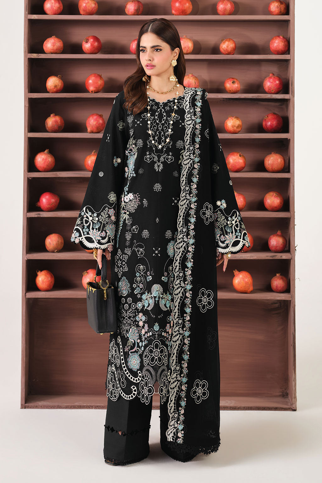 3-PC Unstitched Embroidered Lawn Rawayat By Ramsha | Y-1502