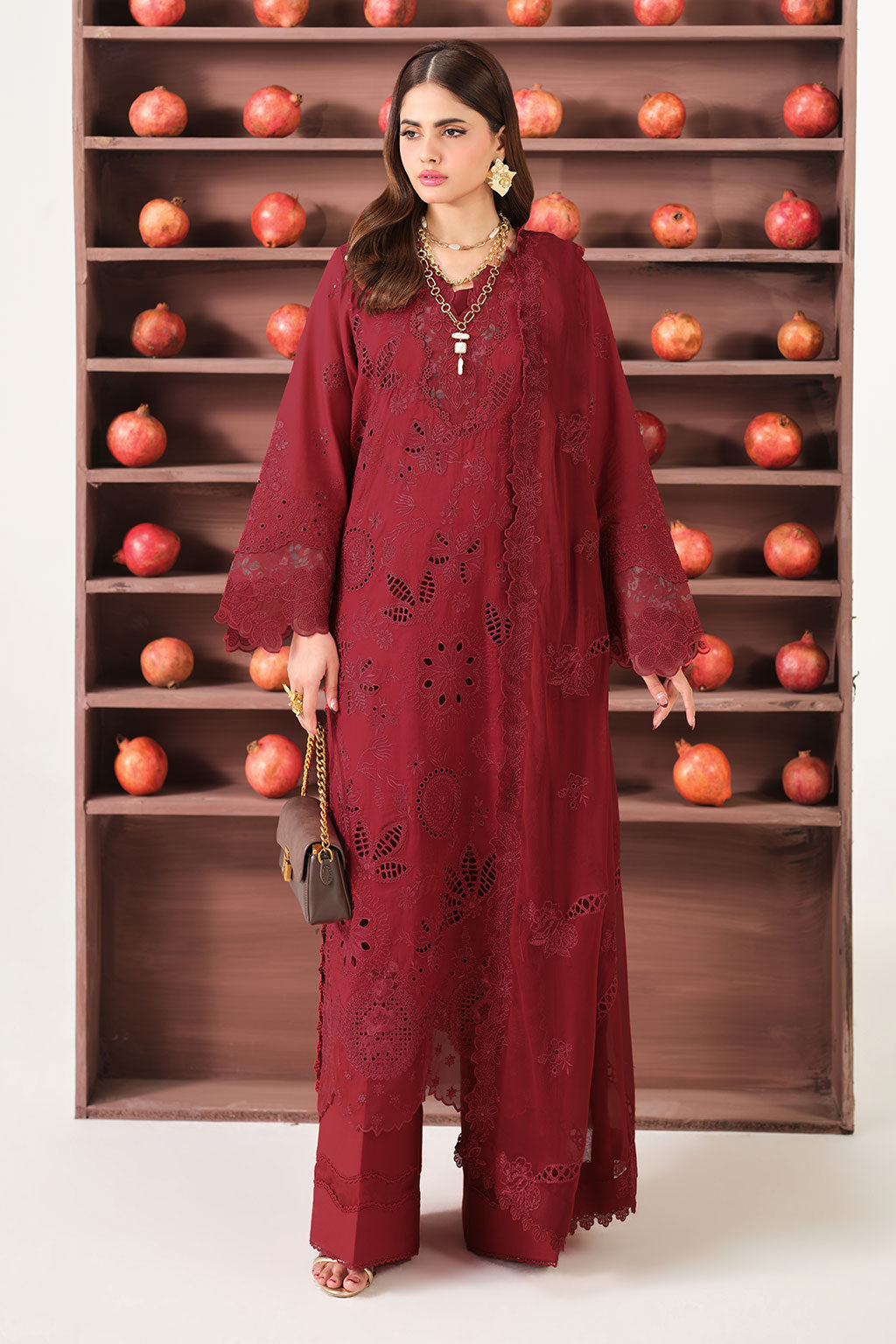 3-PC Unstitched Embroidered Lawn Rawayat By Ramsha | Y-1504