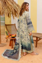 NSG-183 | 3Pc Unstitched Suit Embroidered Lawn Collection Gardenia By Nureh