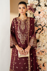 Salsa | 3 Pc Unstitched Suit Embroidered Raw Silk Luxe By Alizeh