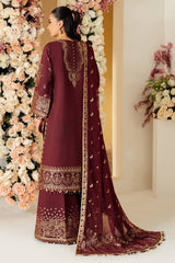 Salsa | 3 Pc Unstitched Suit Embroidered Raw Silk Luxe By Alizeh