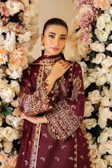 Salsa | 3 Pc Unstitched Suit Embroidered Raw Silk Luxe By Alizeh