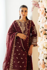 Salsa | 3 Pc Unstitched Suit Embroidered Raw Silk Luxe By Alizeh