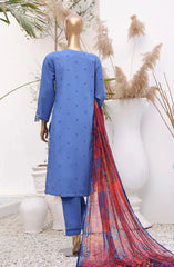 02 | 3 PC Stitched Lawn Cutwork Solid By Sadabahar