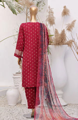 03 | 3 PC Stitched Lawn Cutwork Solid By Sadabahar