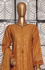 04 | 3 PC Stitched Cross Slub Lawn Lawnkari By Sadabahar