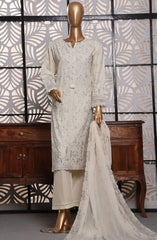 05 | 3 PC Stitched Cross Slub Lawn Lawnkari By Sadabahar