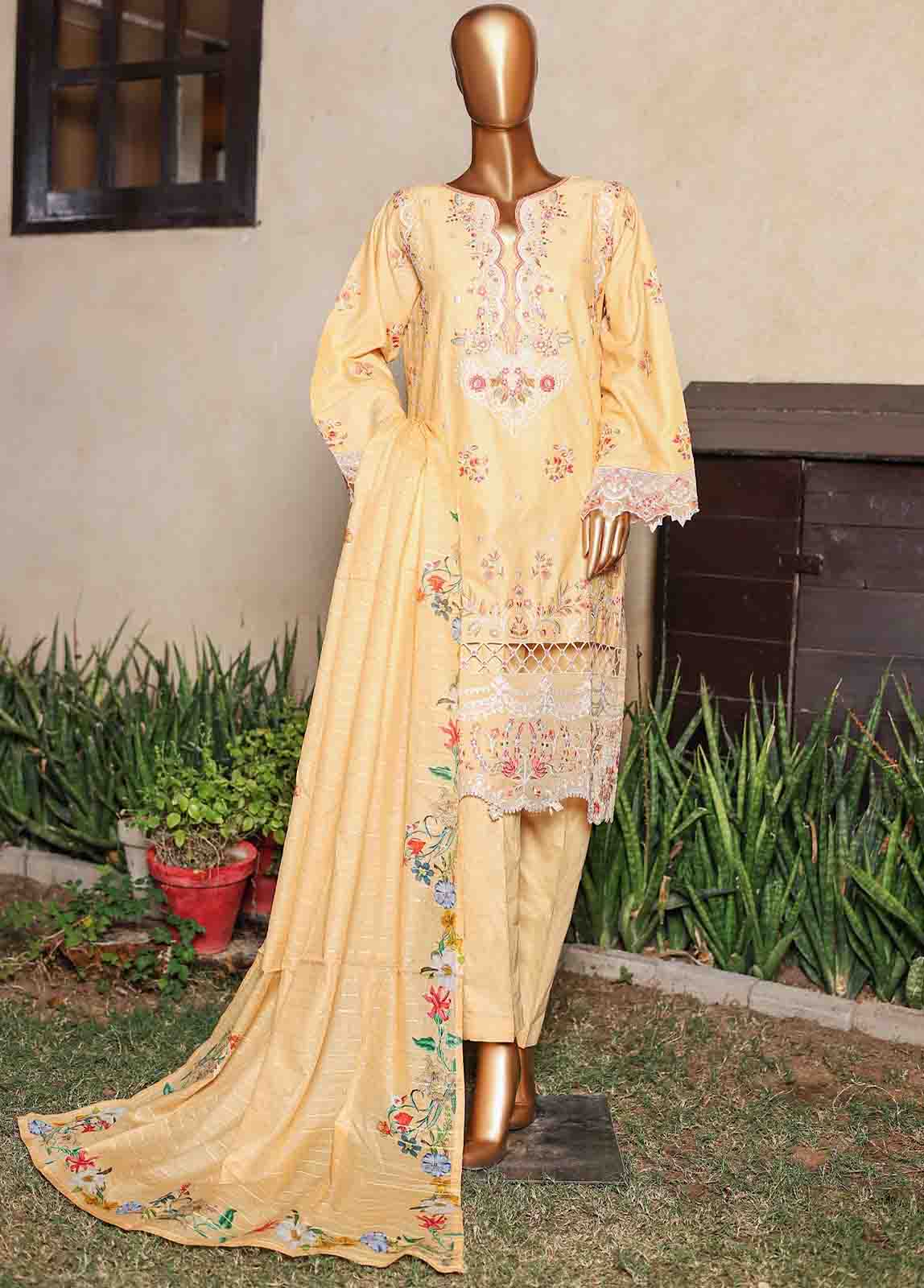 Bin Saeed SMLF-EMB-371 B | 3 Piece Stitched Embroidered Collection