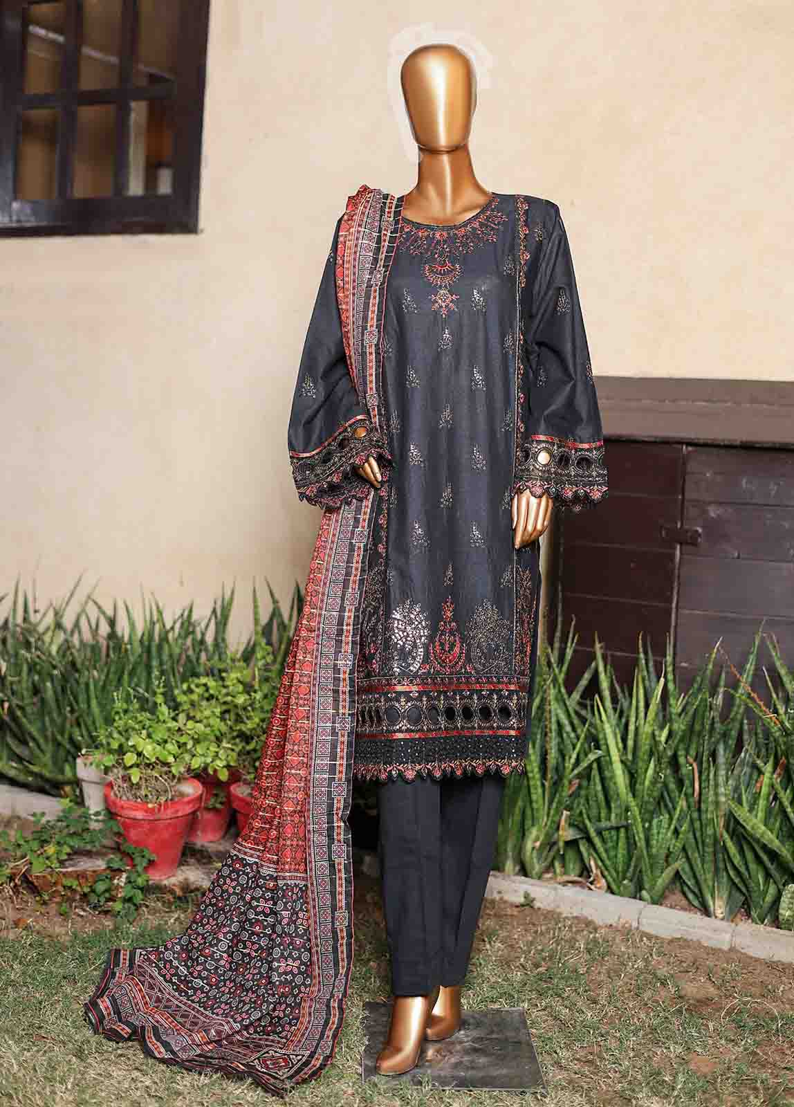 Bin Saeed SMLF-EMB-401 B | 3 Piece Stitched Embroidered Collection